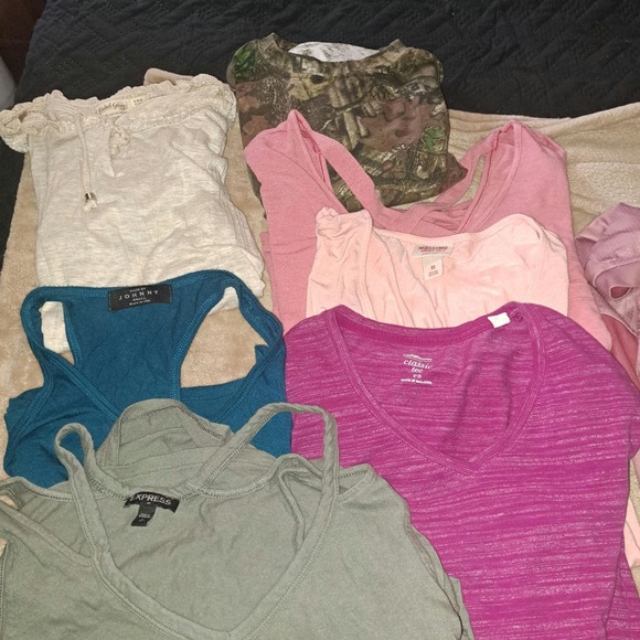 BUNDLE of 8 Pretty Light Weight Cotton Shirts Plus Cycling Jacket all small-XS - Picture 3 of 5